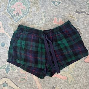 Plaid Green and Blue Shorts